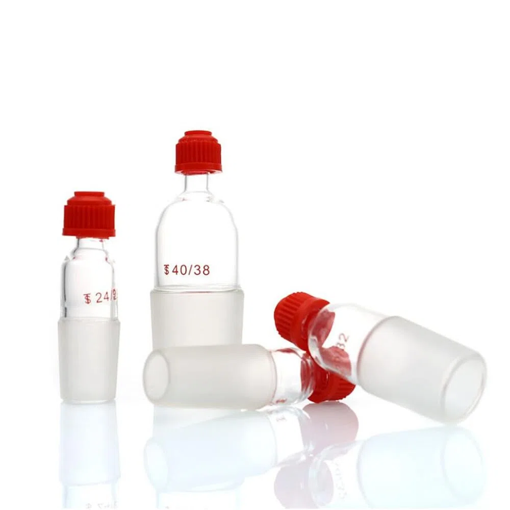 2Stück 14/19/24/29/34/40 Kunststoff-Schraubbuchse Laborbedarf Glas-Thermometer-Adapter Schraubmündung Thermometerhülse -14/23