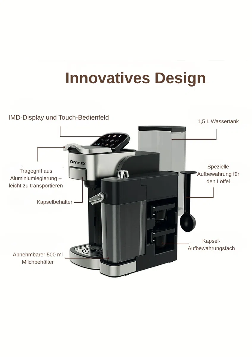 Ox-Pro2 Kapsel- und gemahlene Kaffee-Espressomaschine