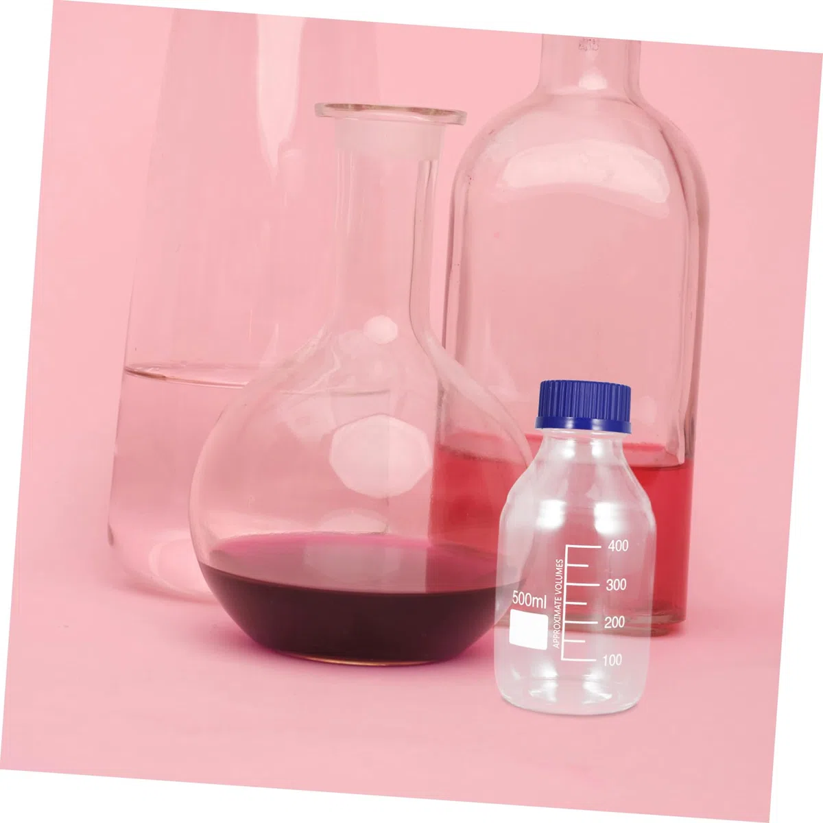 Cabilock 5 Sätze Reagenzflasche Chemisch Flasche Mit Stopfen Kappe Wieder Auffüllbar Medienflasche Mit Deckel Phiole Becher Glasflasche Flaschen Für Laborreagenzien Laborflasche 2 Stück * 5