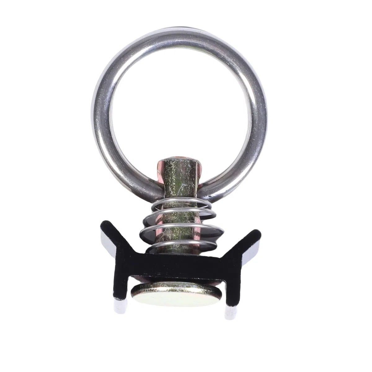 SEAFRONT L-Schiene, 1 M Langes Aluminium-Ladungskontrollschienensystem, Robuste Zurrgurte mit 8 O-Ring-Anschlüssen für Motorräder, Geländefahrzeuge, LKWs, Anhänger, Schnelle Installation (Black)