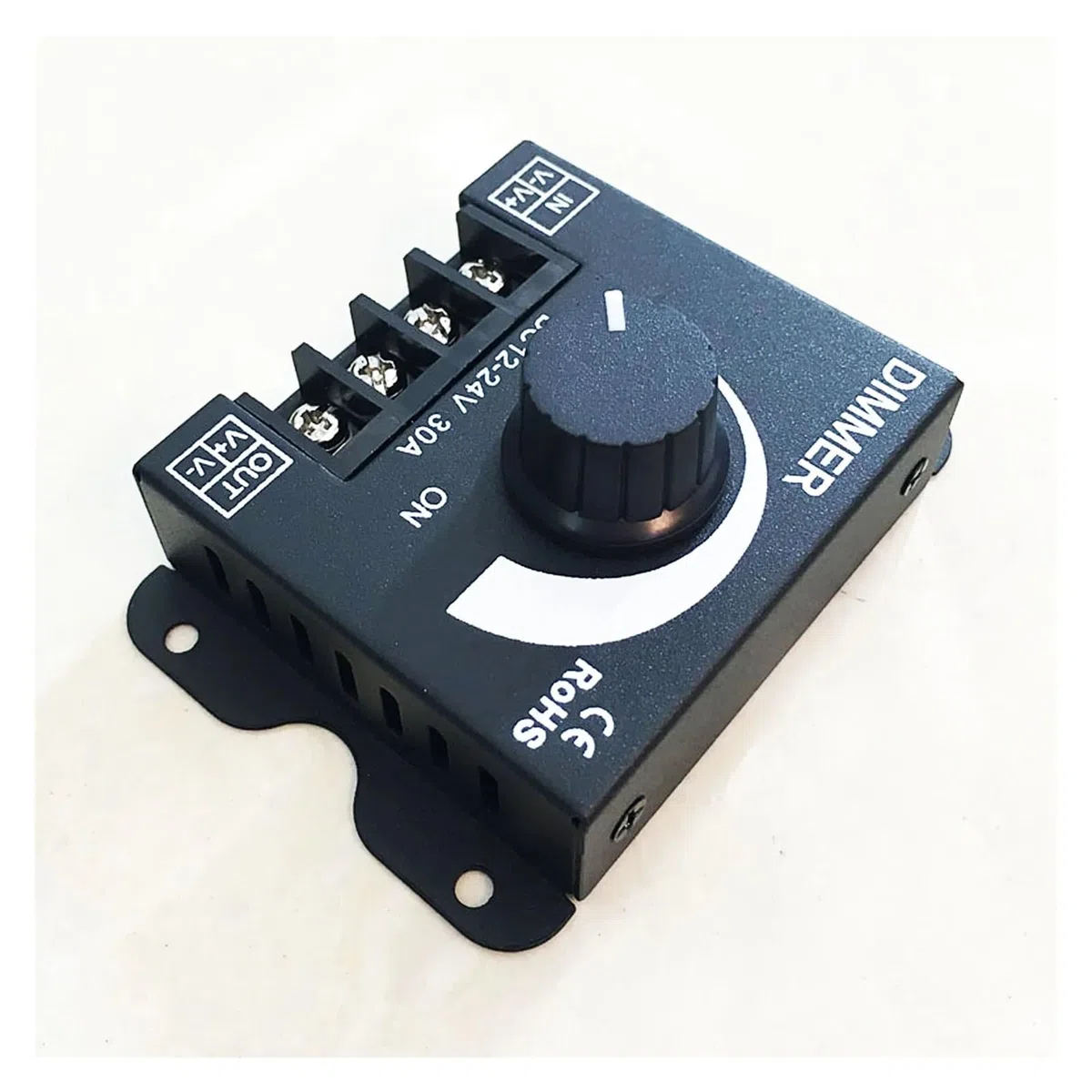 DC12V-24V LED-Dimmer 30A 360W Einstellbare Helligkeit Dimmen LED-Streifenlicht-Treiber Monochrom-Controller stufenloser Dimmer(Style 1)
