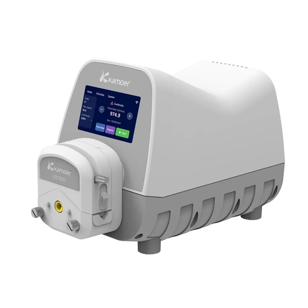 Kamoer UIP WIFI E erschwingliche intelligente Peristaltikpumpe mit hohem Durchfluss, Schrittmotor, 100 V–240 VAC, einstellbare Dosierpumpe, 0,5–1500 ml/min, Touchscreen-Steuerung