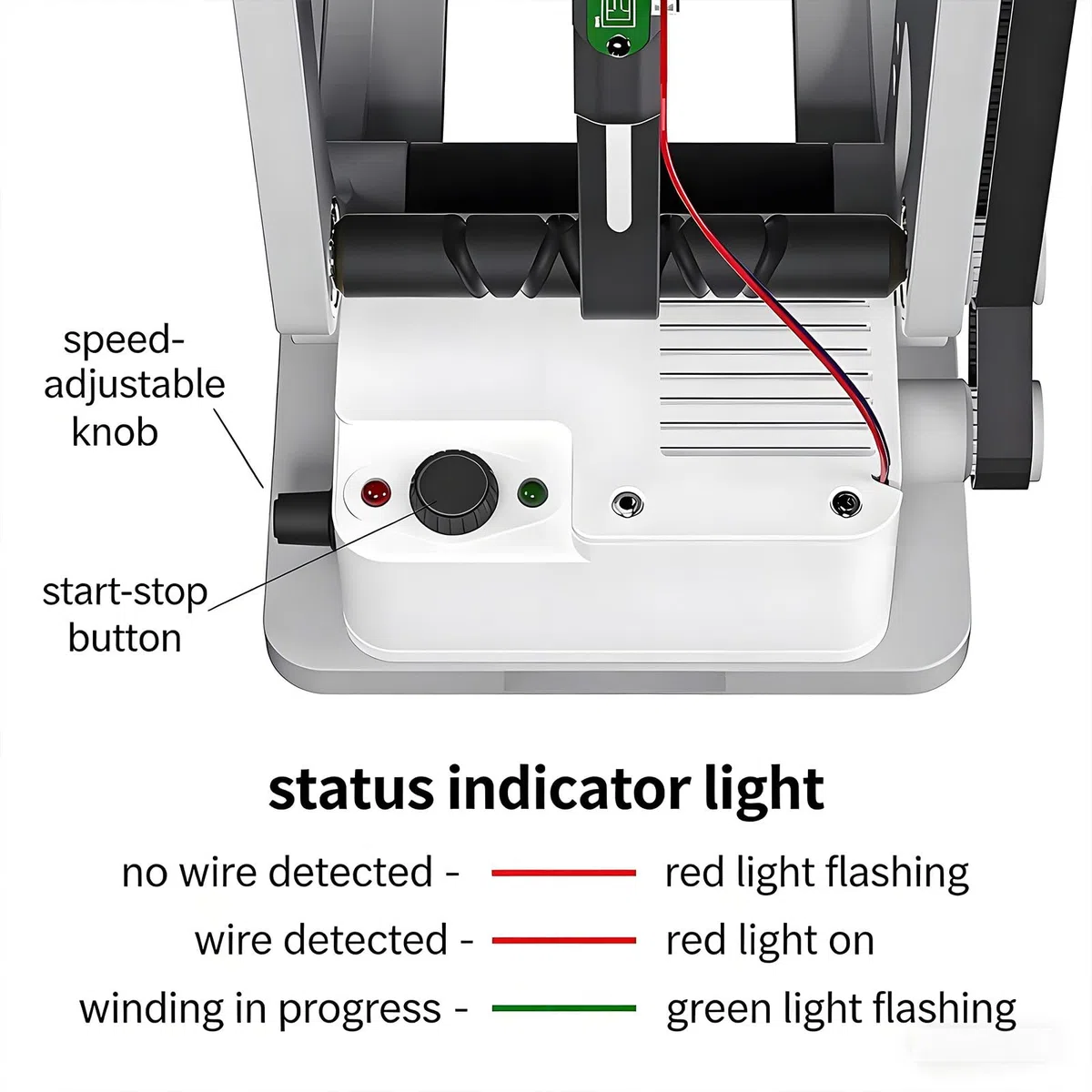 Verbrauchsmaterial in Industriequalität, intelligenter Start/Stopp, geeignet für 1-kg-Spulen, elektrische Aufwickelmaschinen, Allzweck-Wickelmaschinen