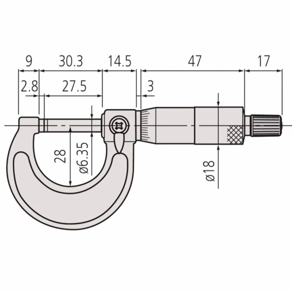 Mitutoyo 103-140-10 Mikrometer 75-100 mm