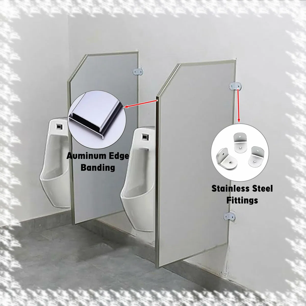 Urinal-Trennwand Wandmontage Schwarz 90x40 cm Hartglas Trennwand für Toilette WC, WC Trennwand für WC Trennwand, Schamwand Urinaltrennwand, geeignet für Schulen und öffentliche Plätze