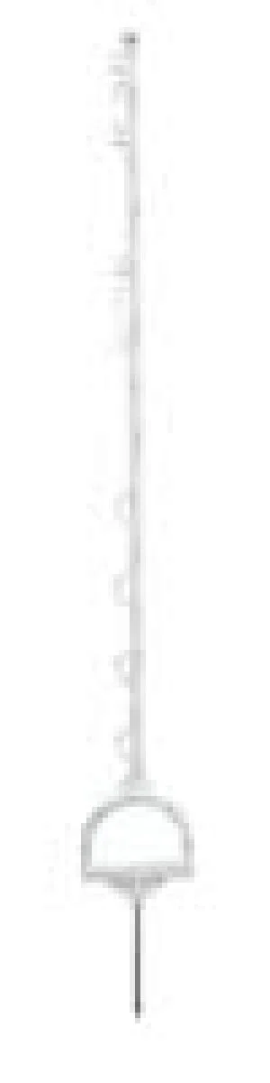 Weidezaunpfahl Kunststoffpfahl Steigbügel 115cm 6 Bandösen 4 Seilösen mit Stahlnagel (10er Pack)