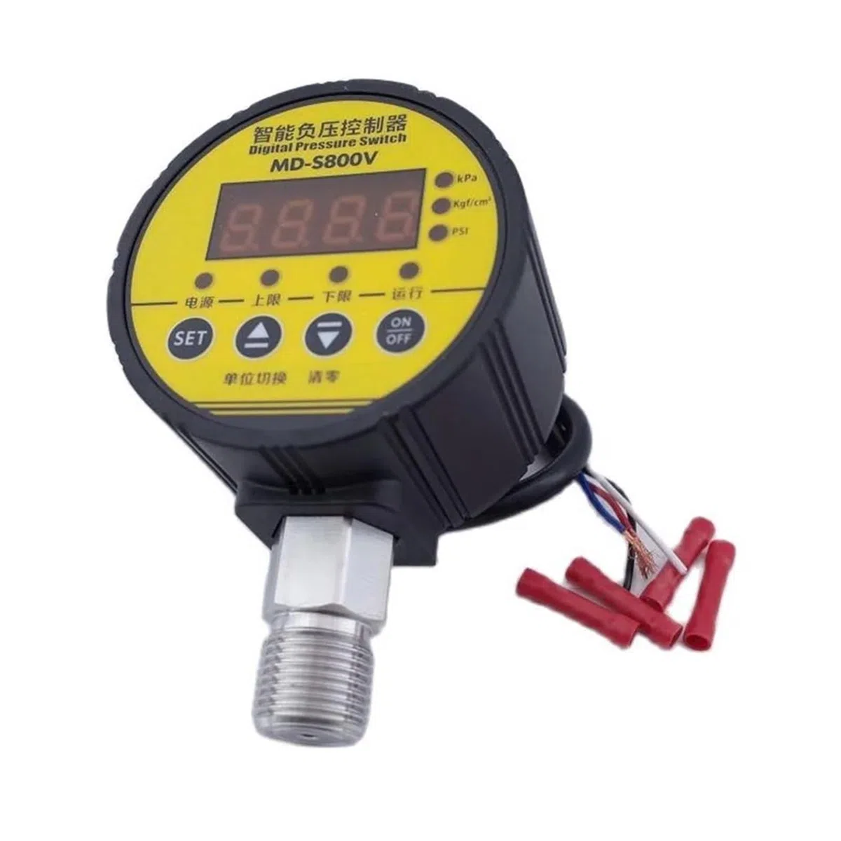 Druckregler, MD-S910 Intellinter Druckregler, elektronischer digitaler Manometer-Luftkompressorschalter, Wasserdruck-Vakuummeter(0-40MPA 400KG)