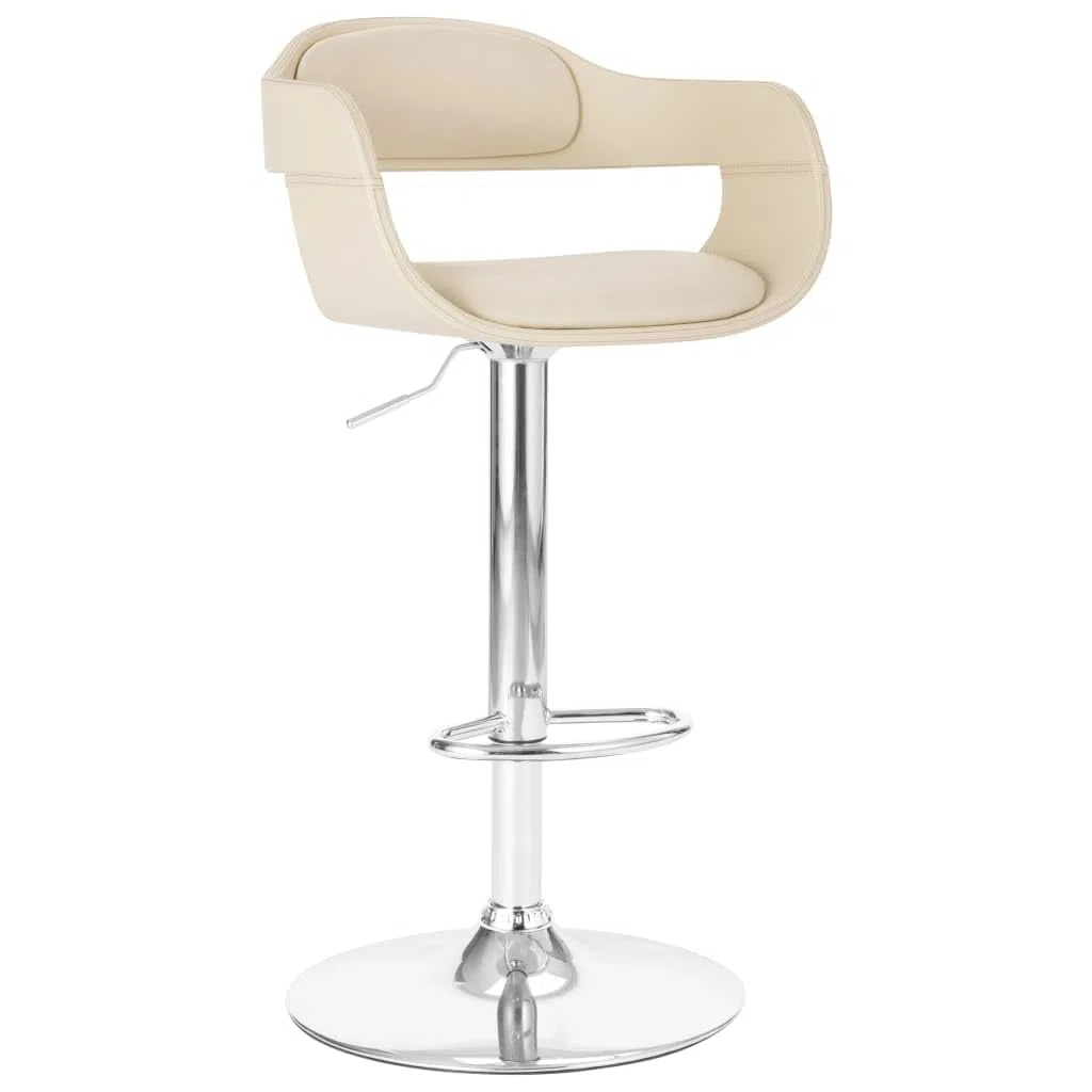vidaXL Barstuhl Höhenverstellbar Tresenhocker Barhocker Küchenhocker Thekenhocker Tresenstuhl Bistrohocker Bar Stuhl Hocker Weiß Kunstleder