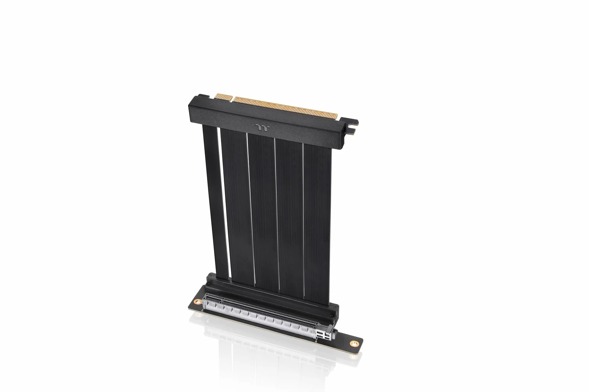 Thermaltake PCI-E 4.0 | Dual 90° Riser Cable | 130mm | Black