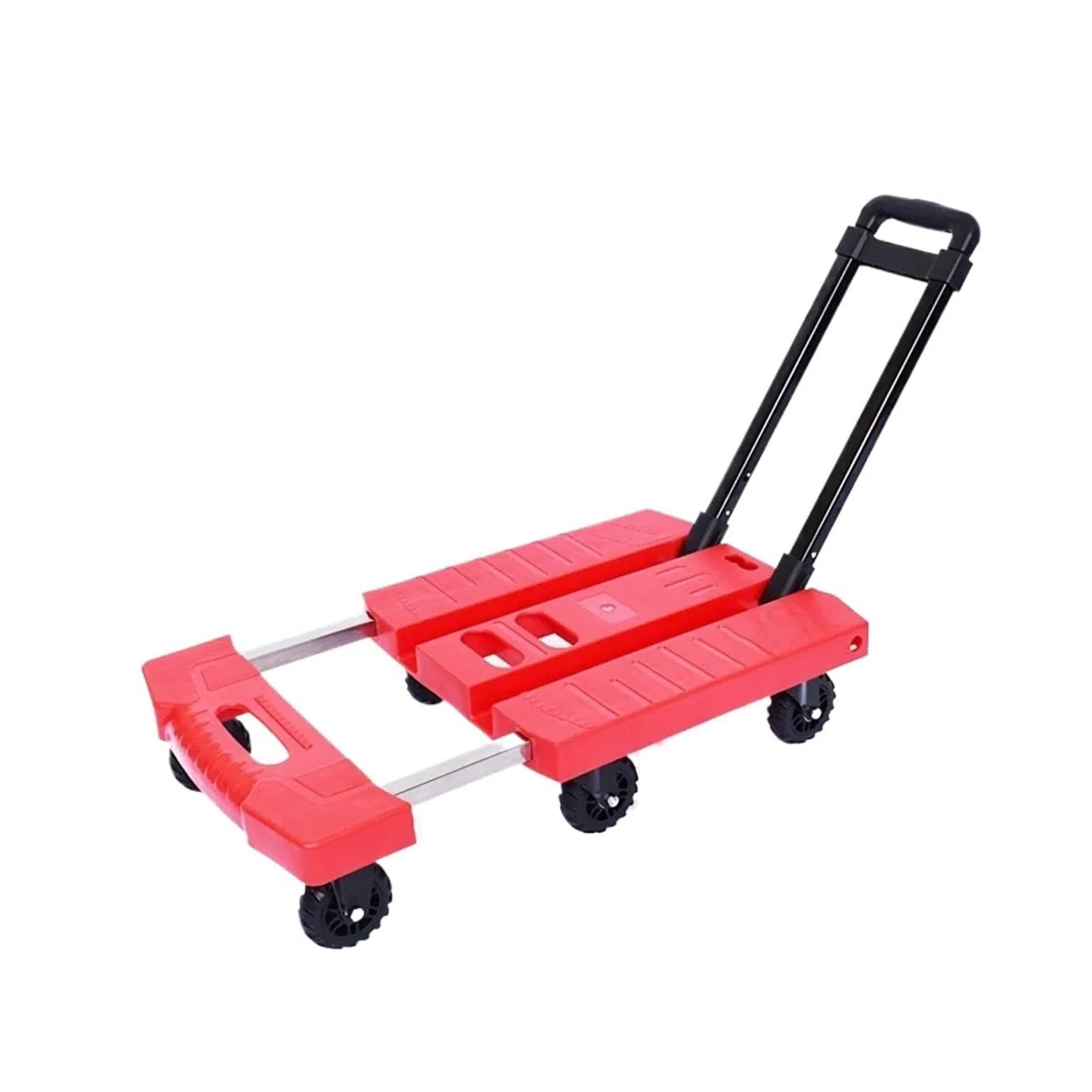Faltbare Sackkarre mit ausziehbarem Griff, 6 Räder für einfaches Umziehen von Gepäck und Möbeln, kompaktes Design