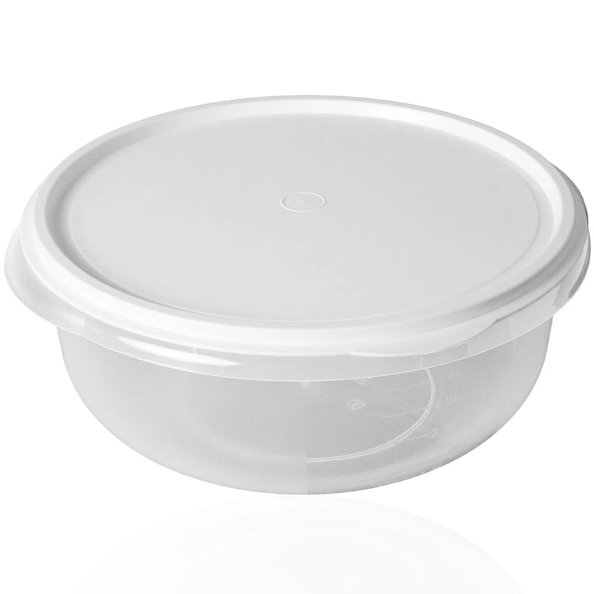 Wüllner & Kaiser Hefeteigschüssel mit Deckel, 6 l Teigschüssel inkl. Plopp-Deckel, große Schüssel für Hefeteig, weiß