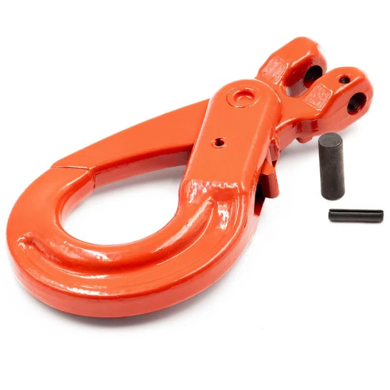 Kettengehänge 4-Strang 8mm x 2m mit Gabelkopfhaken Selbstschließend - Hochfest Anschlagkette - Krankette Verzinkte Robuste Ausführung - Kette Güteklasse 8 für Kräne