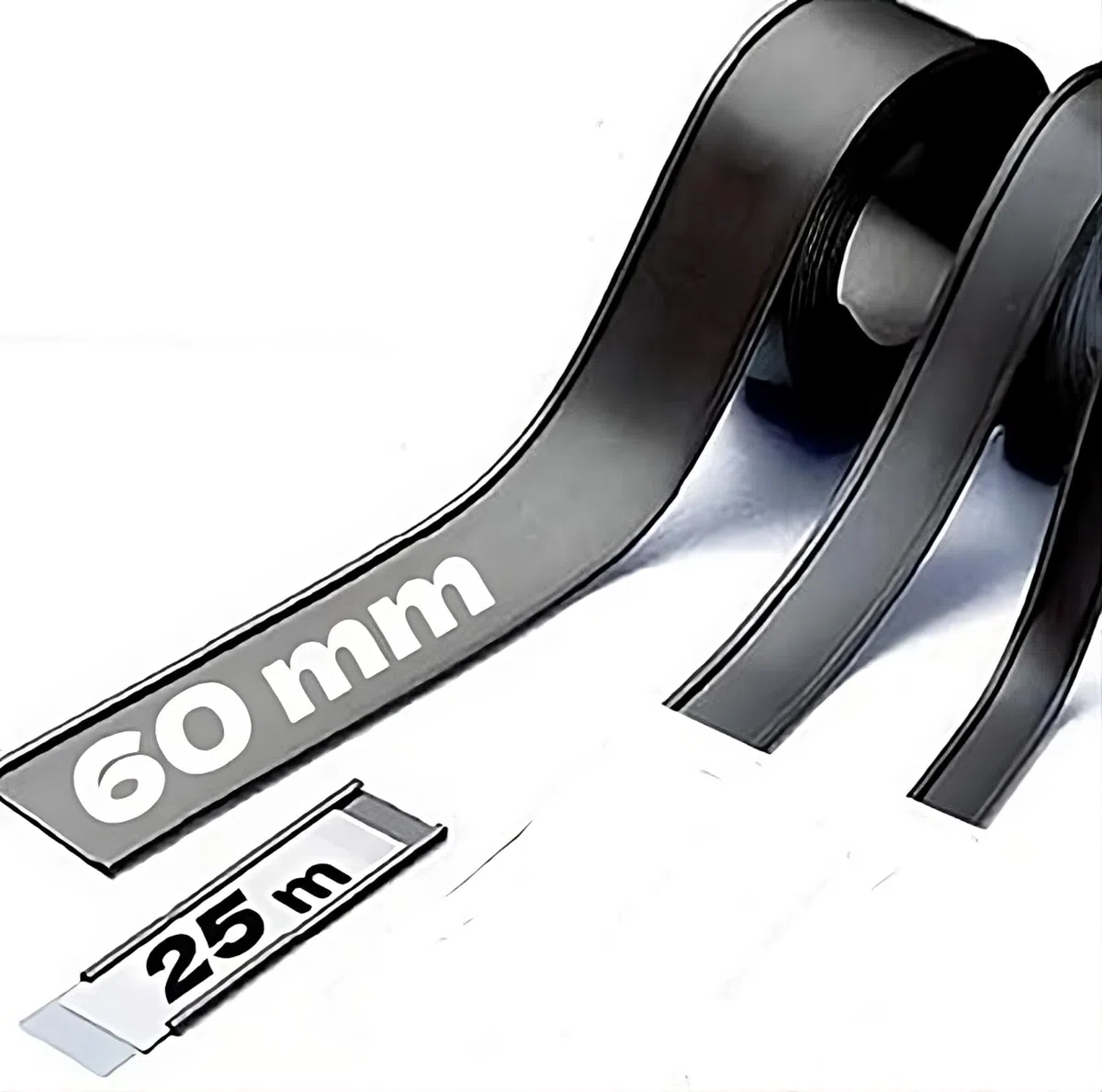 Magnetische Regal-Etikettenhalter – Profil mit Magnetetiketten in Industriequalität – Breiten 15-20-25-30-50-60 mm von 50 m Rolle. Papier und Schutz-PVC im Lieferumfang enthalten (Breite 60 mm x 25 m)