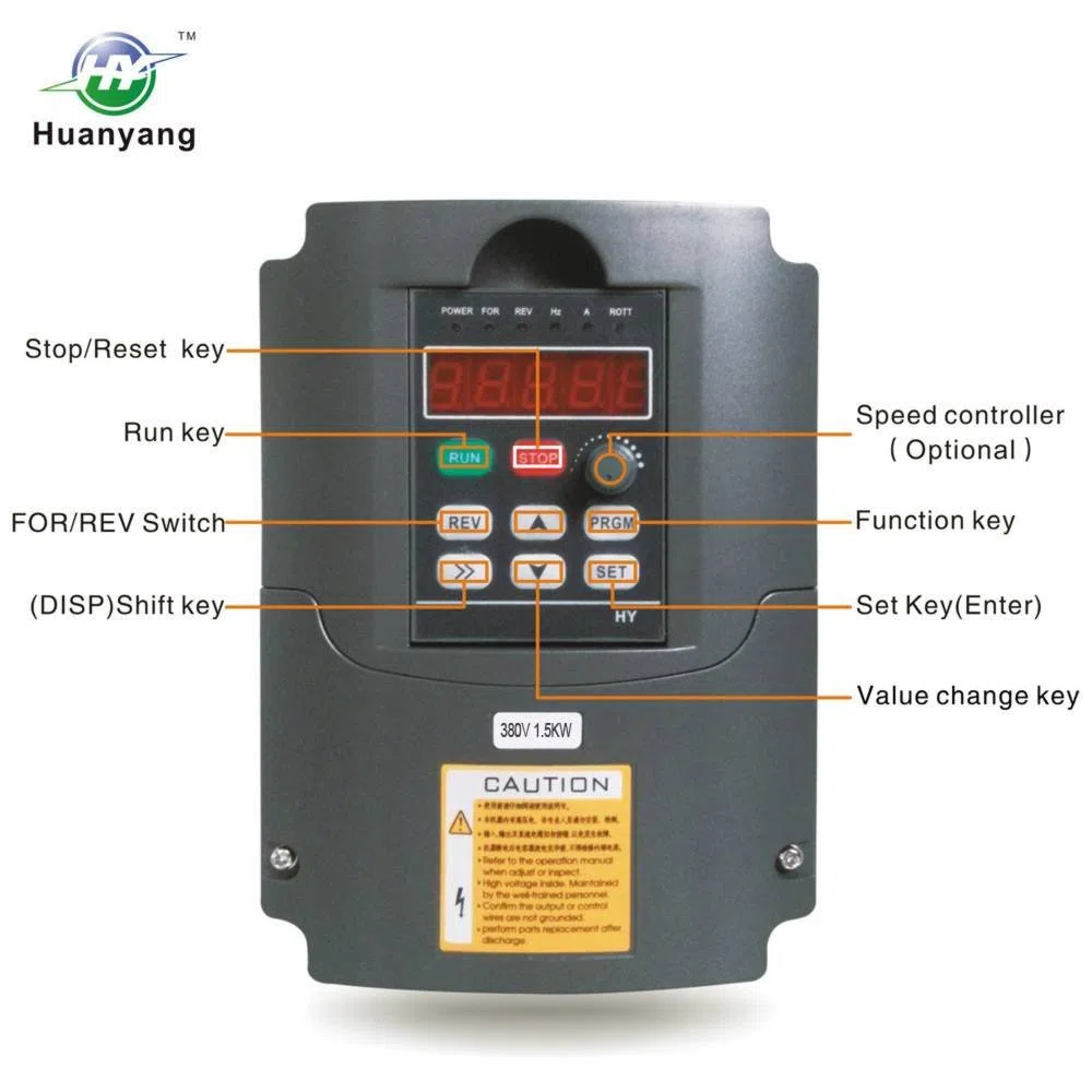 Frequenzumrichter (VFD),Computerized Numerical Control (CNC),der Motor Inverter Konverter,für Spindelmotor,Kontrolle der Geschwindigkeit,Huanyang HY –Serie (380V/1.5KW)