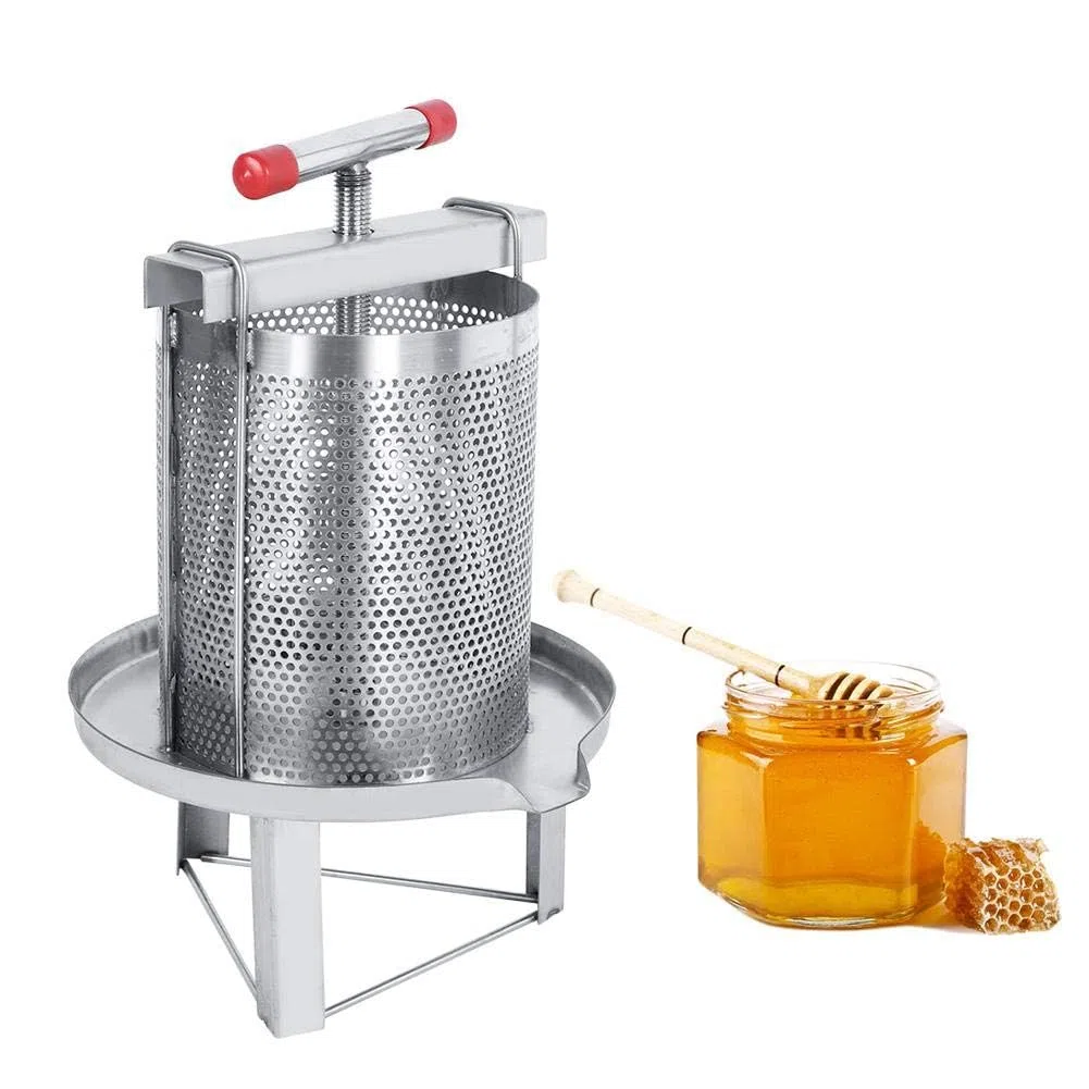 Atyhao Honigpressenextraktor, Wachspresse aus Edelstahl, manuelles Imkereiwerkzeug