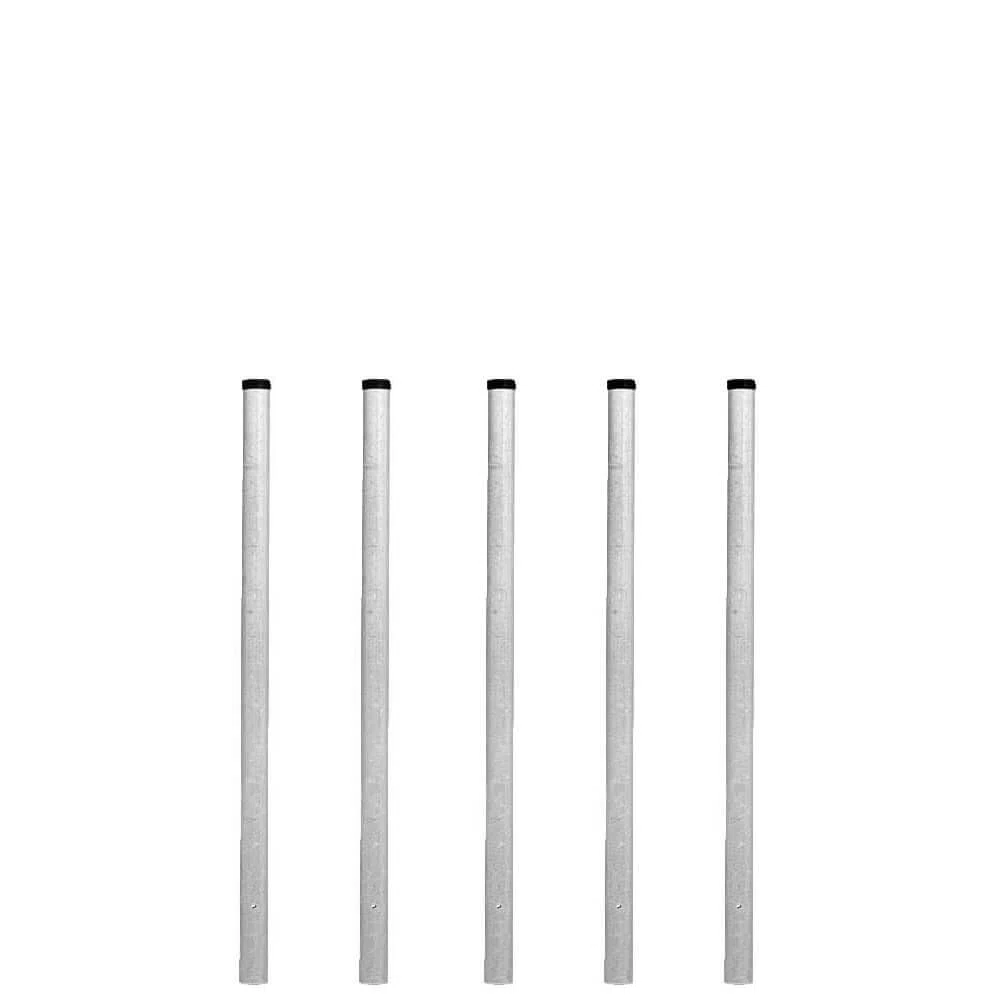 BIGPACK 5 x Rohrpfosten zum Einbetonieren, Ø 6 cm, Länge 2,5 m, aus Stahl, Art.-Nr. 610390 | Schilder Pfosten | Stahlrohrpfosten