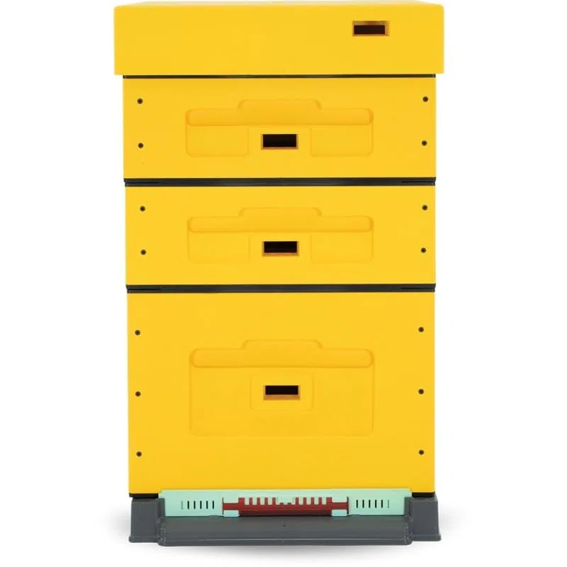 LYSON Bienenbeute Styropor Dadantbeute Dadant Beute OPTIMA Bienenstock-Set (GELB) für die Selbstmontage (Passende Rahmen:47×43,5x30cm;47×43,5x14,5cm)