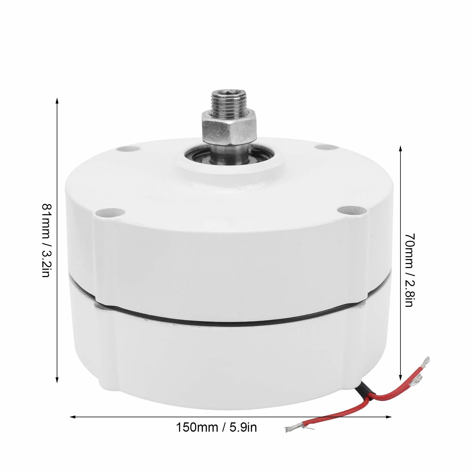 400W Permanentmagnet-Generator Windrad 550r/min 3phasig Wechselstrom Aluminiumlegierung Elektromotor für Industriebedarf (Mit Gleichrichter 12V)