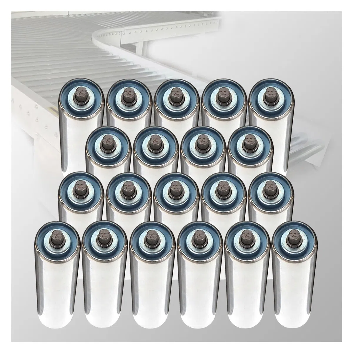 Ersatz-Förderrollen, 25–60 mm Durchmesser, 35,6–101,6 cm Länge, kompatibel mit nicht betriebenen Förderbändern, Transportzubehör für den industriellen Einsatz, 20 Stück