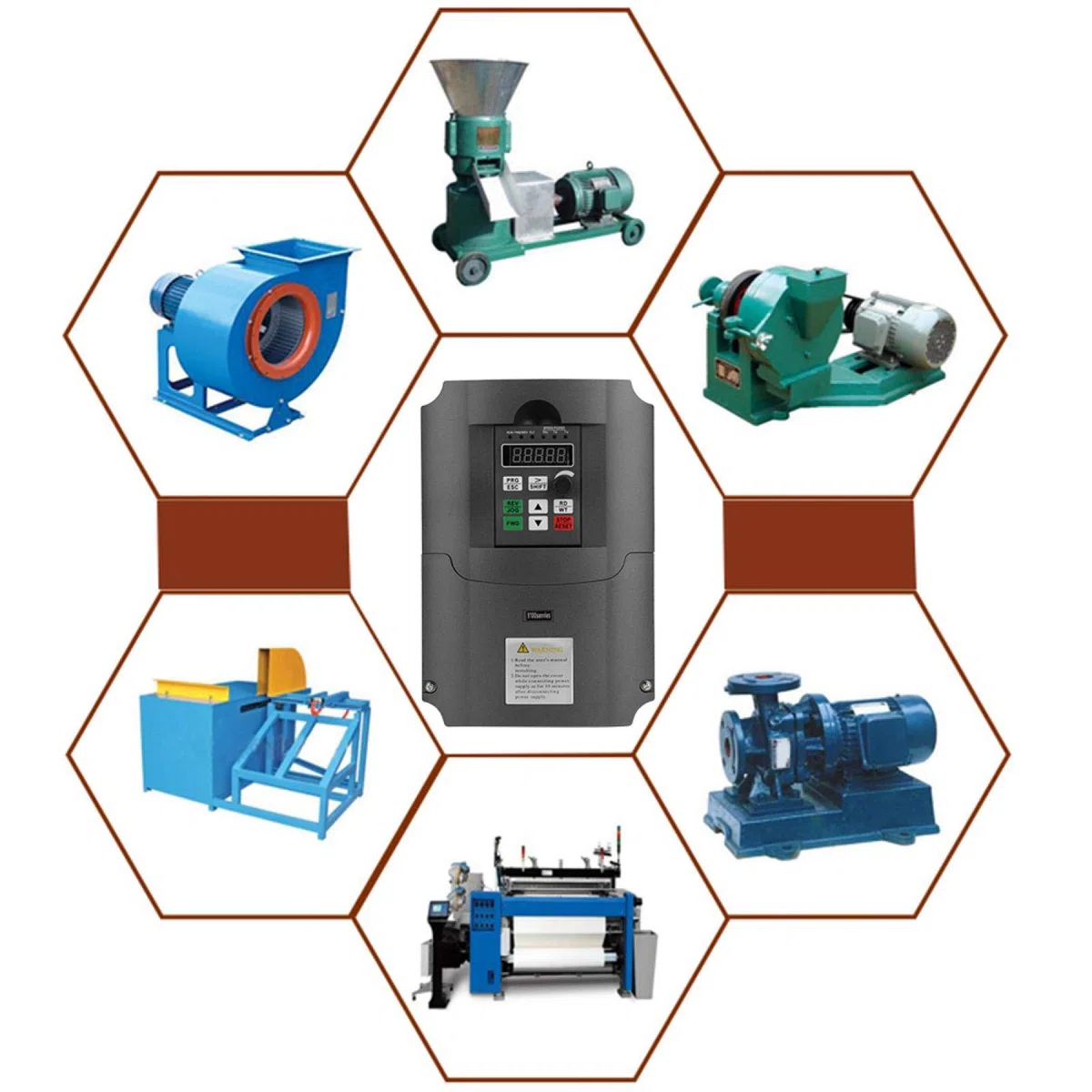 Frequenzumrichter des VFD Wechselrichters 220V 7, 5 kW Einphasen 220VAC Eingang 3 Phasen 380VAC Ausgangswandler mit variabler Frequenz