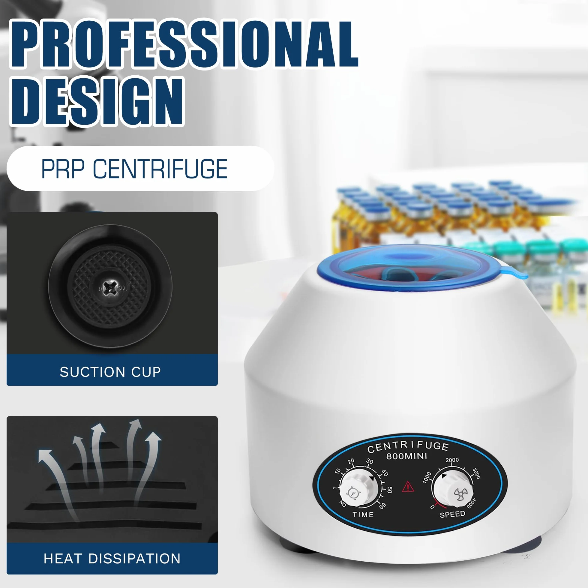 800mini 6x10ml PRP-Zentrifuge, Tischzentrifuge mit 1795xg, 4000rpm, 60min Timing Laborzentrifuge