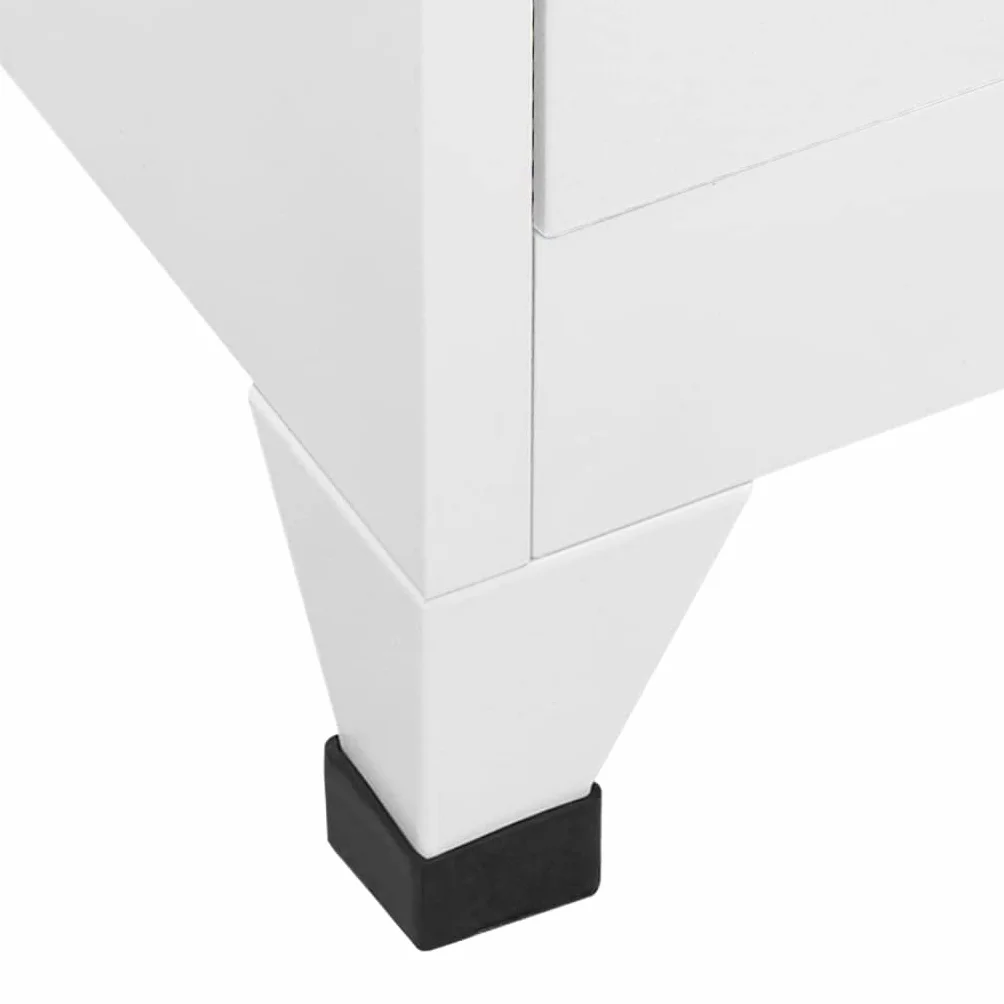 vidaXL Umkleideschrank mit 12 Fächern Lüftungsöffnungen Schließfachschrank Stahlschrank Schrank Wertfachschrank 90x45x180cm Grau Stahl
