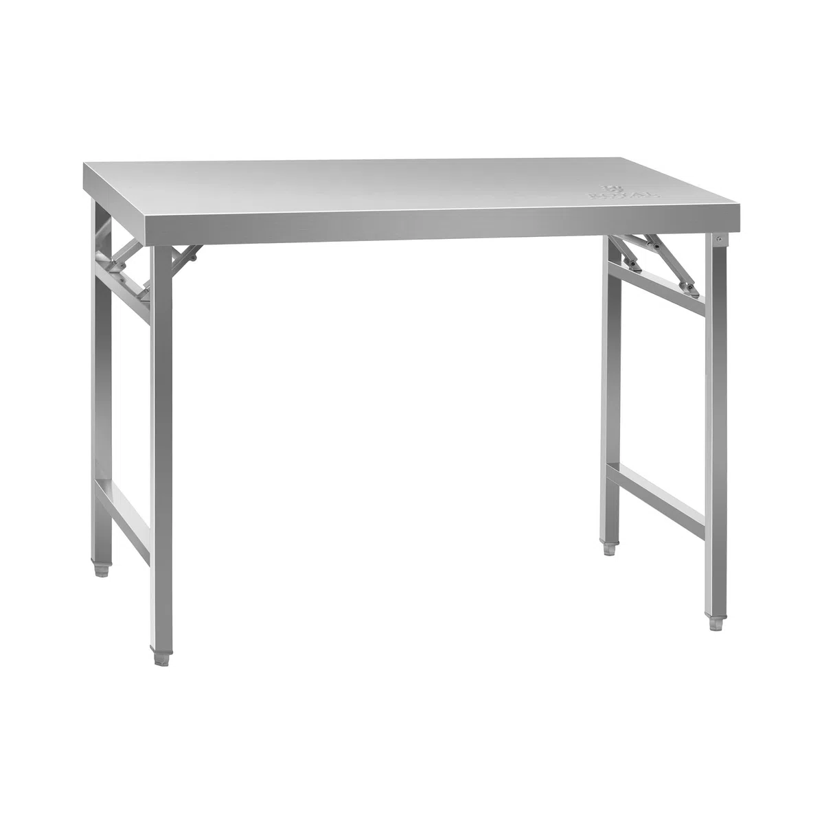 Royal Catering Arbeitstisch klappbar 70 x 120 cm Tragkraft 215 kg intelligentes Federfalzsystem höhenverstellbare Füße Edelstahl-Tisch Küchentisch Arbeitstisch Edelstahl Grilltisch