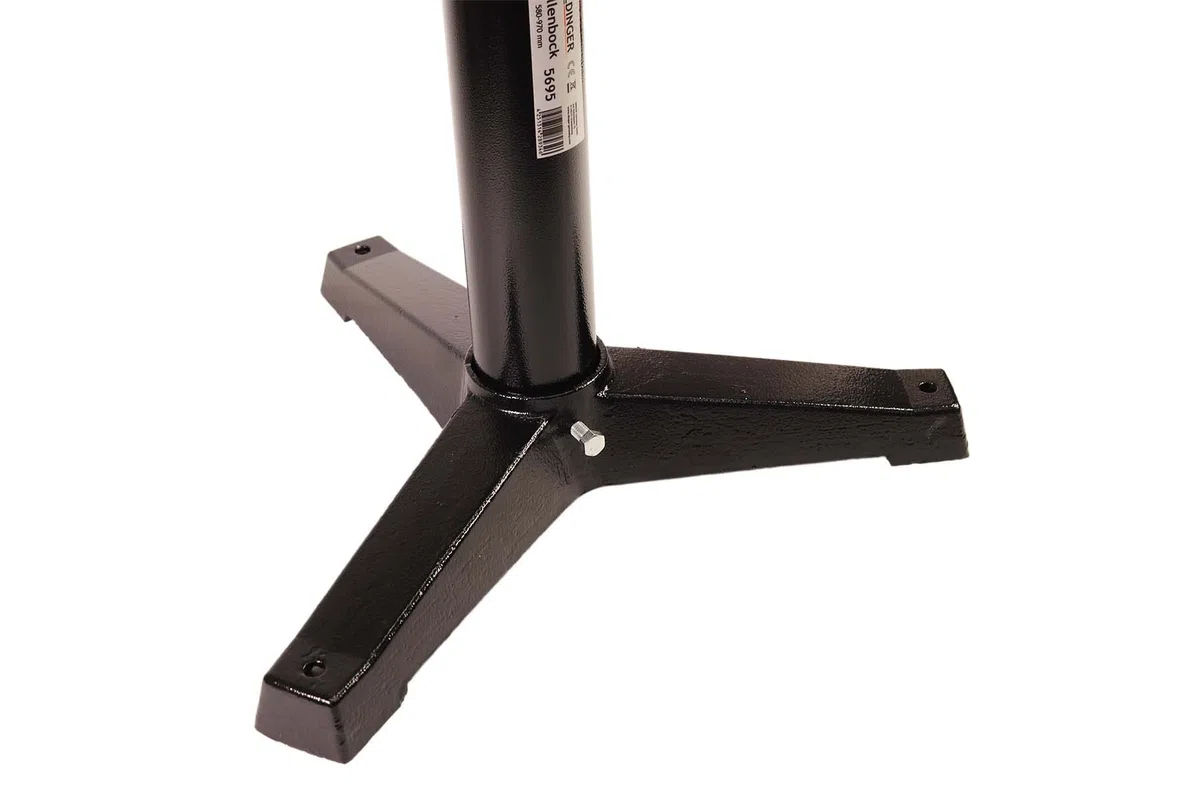 WELDINGER Rollenständer höhenverstellbar von 580-970 mm Rollenbock Arbeitsbock massiver Ständer aus Guss
