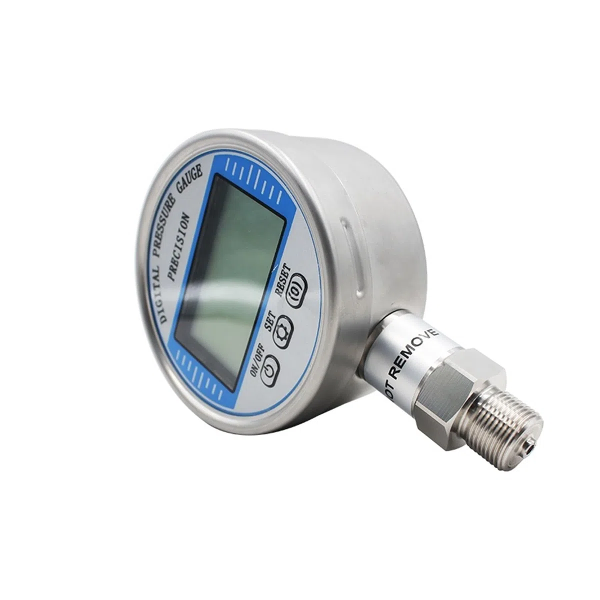 Druckregler, 5-stelliges 100-mm-LCD-Display, digitales Manometer, hochpräzises Psi-Bar-Mpa-Digital-Heizöl-Luft-Hydraulikdruckmessgerät(G1-2 thread,0-60Mpa)
