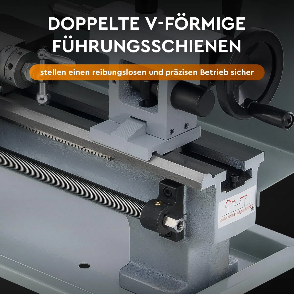 CREWORKS Metalldrehmaschine 18x35cm Tisch-Metalldrehmaschine 3-Backenfutter, 2250 U/min 550 W Metallbearbeitungsmaschine mit stufenloser Einstellung, Metalldrehmaschine zum Gewindedrehen