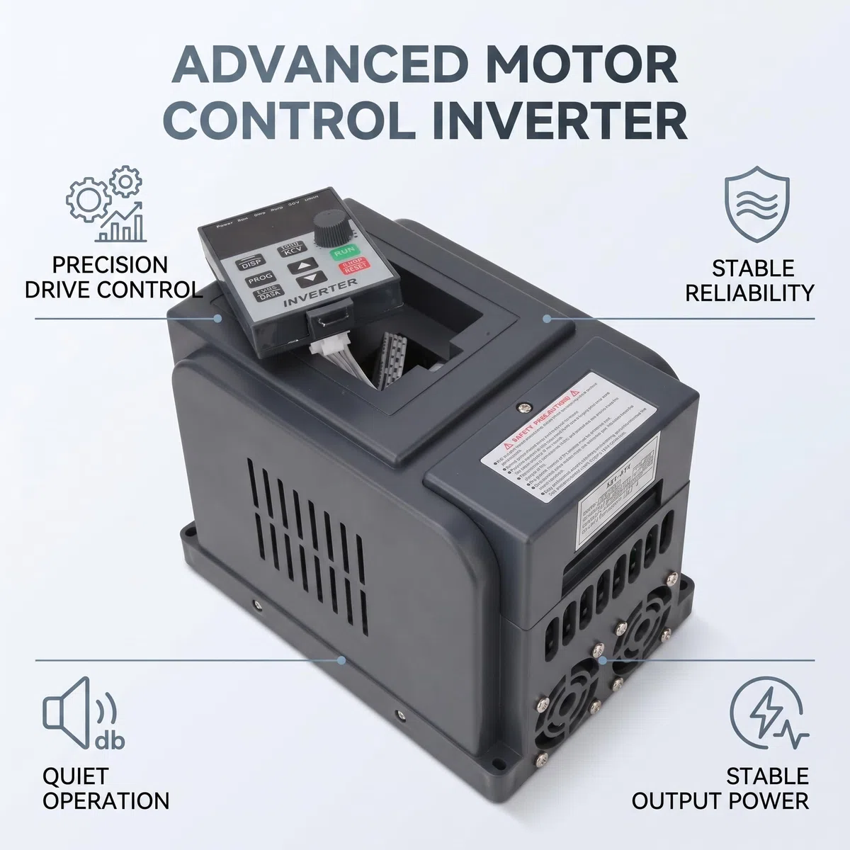Single Phase Input 220V To 3 Phase 380V Vfd 3 Phase Output Variable Frequency Drive Converter Motor Inverter 2.2Kw