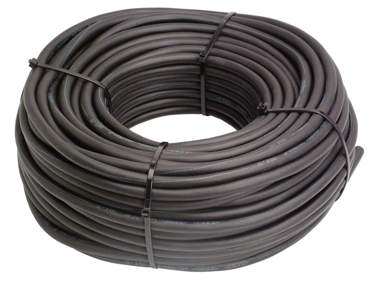as - Schwabe Baustellenkabel, 50 m extrem-robustes Kabel H07RN-F 3G1,5, Baustellenleitung, Verlängerungskabel beide Seiten glatt abgeschnitten, Gummischlauchleitung IP44, Schwarz, 10017