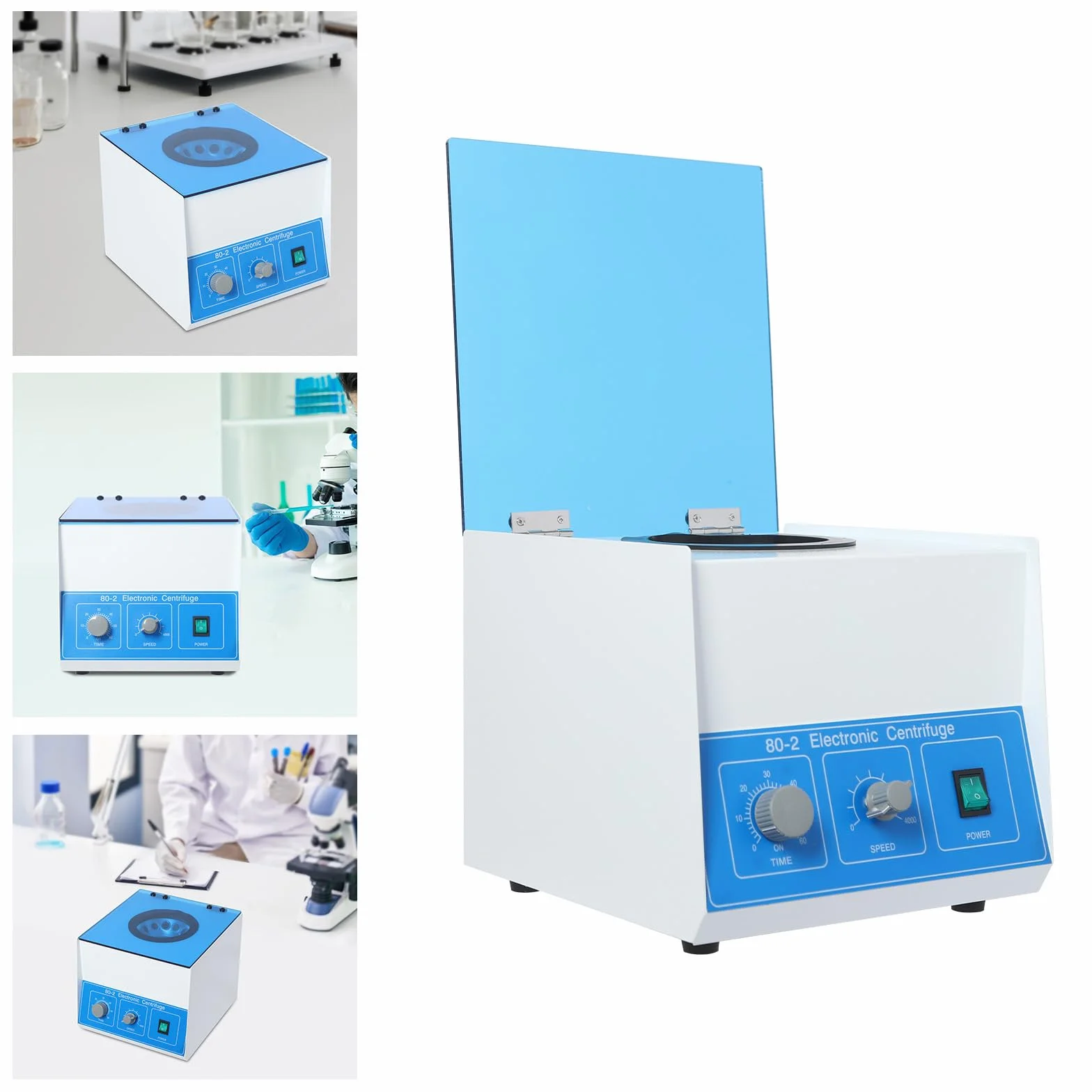 Zentrifuge Laborzentrifuge Tischzentrifuge mit 4000 U/min | Laborgerät mit mit Timer und Drehzahlregelung, geeignet zur Blut- und Plasmaseparation, Fassungsvermögen 12 Röhrchen x 20ml