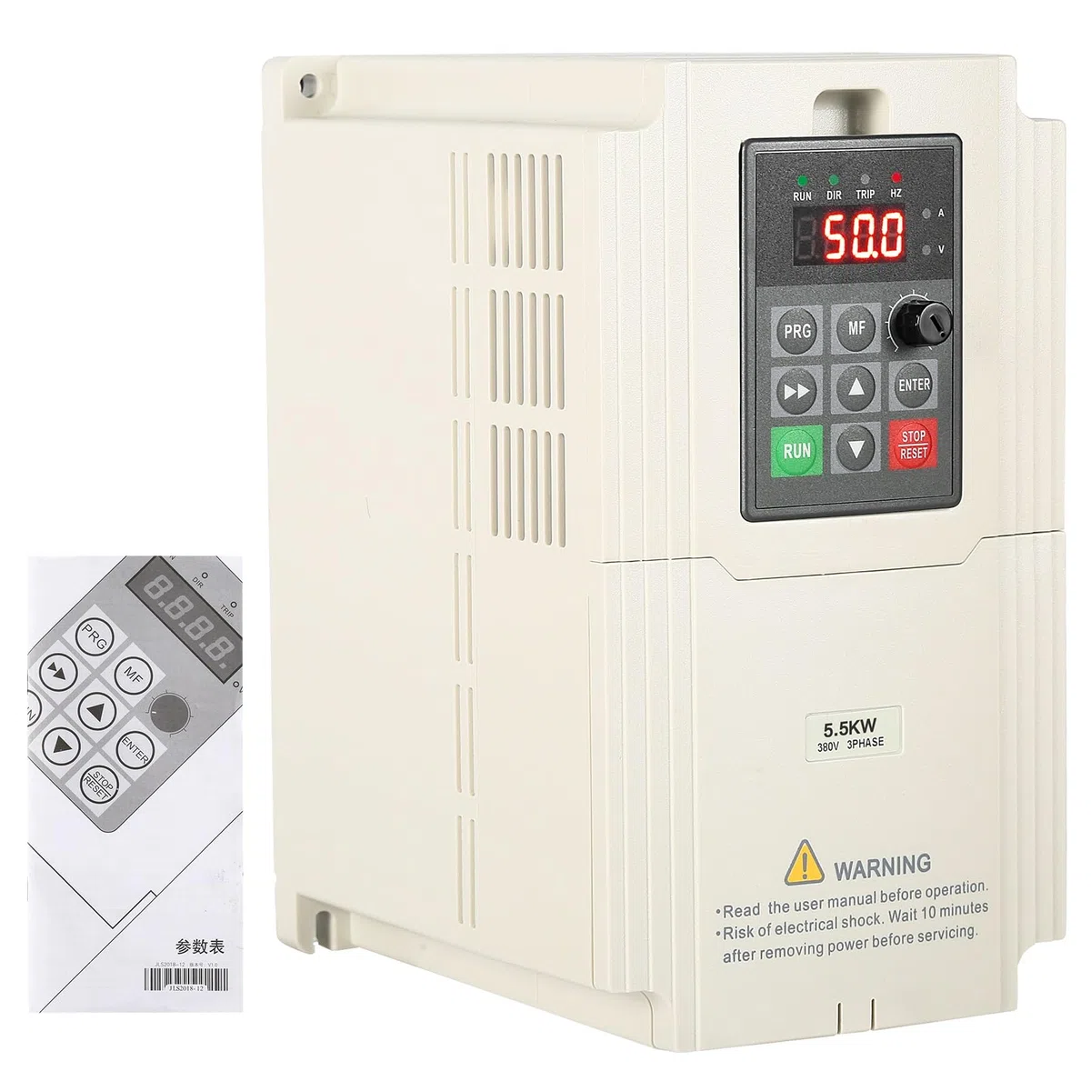 Jadeshay Frequenzumrichter 380V 7.5KW Variateur de Fréquence 3 Phasen Ausgang 3 Eingang Motordrehzahlregler VFD Antriebsumrichter für Ventilatoren, Wasserpumpen, CNC-Werkzeugmaschinen
