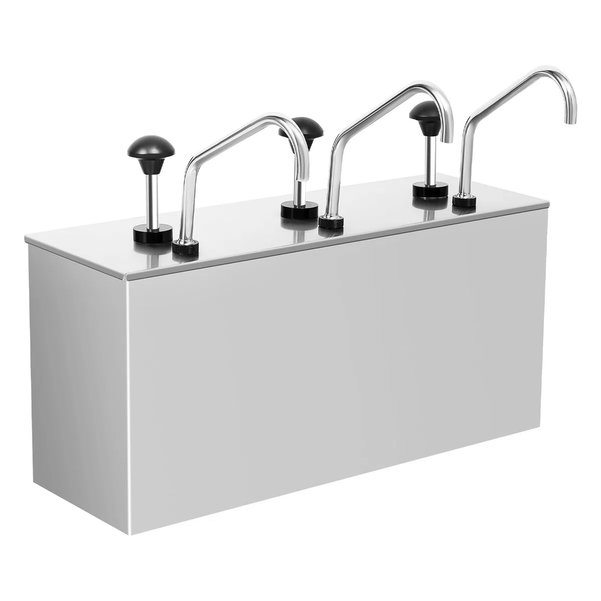Saucenspender Sauce Dispenser Pumpe Senf Ketchup 3 Köpfe Spender aus 304 Edelstahl für Restaurant Küche 3 * 4L (3 Köpfe)
