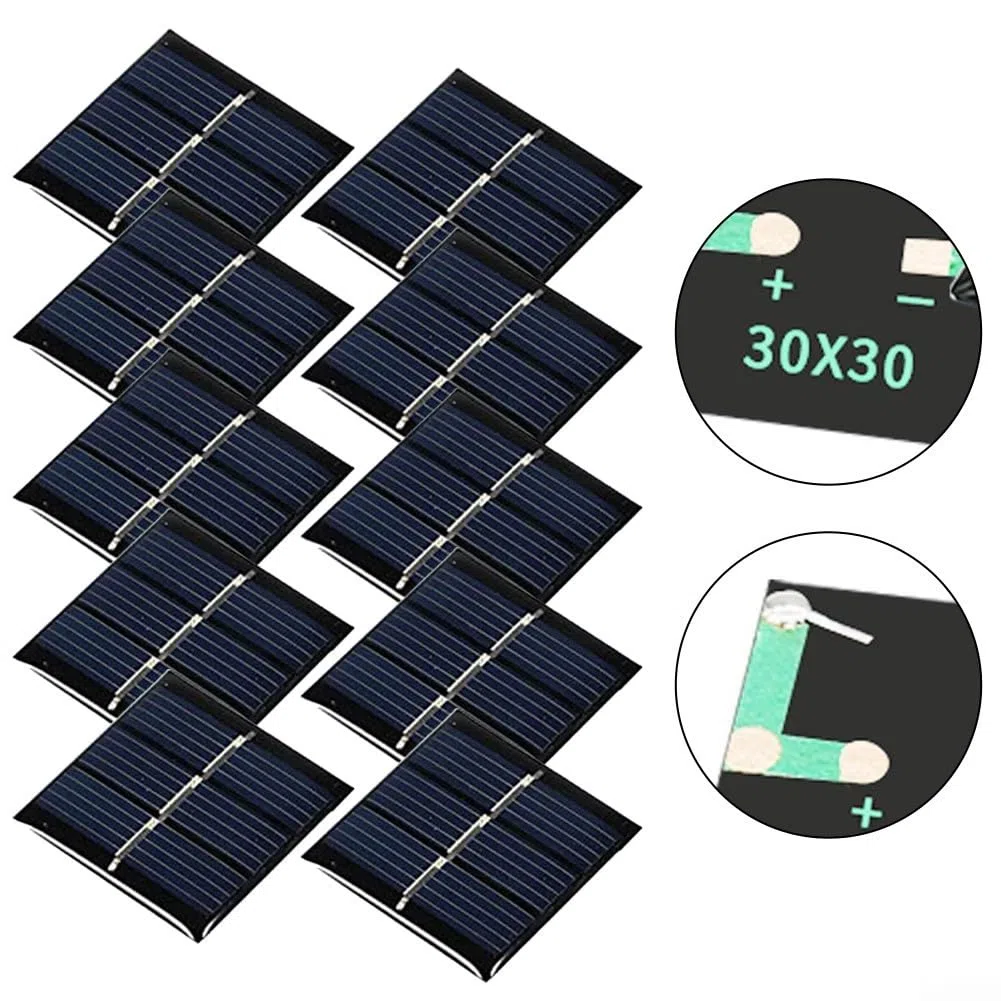 10er Set Mini Solarmodule 1 5V 60mA 0 09W zum Basteln und Experimentieren mit Solartechnik