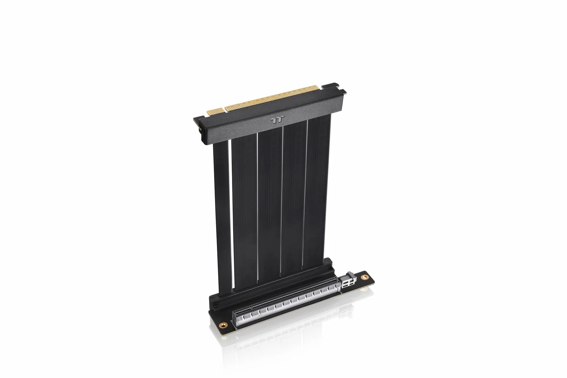 Thermaltake PCI-E 4.0 | Dual 90° Riser Cable | 130mm | Black