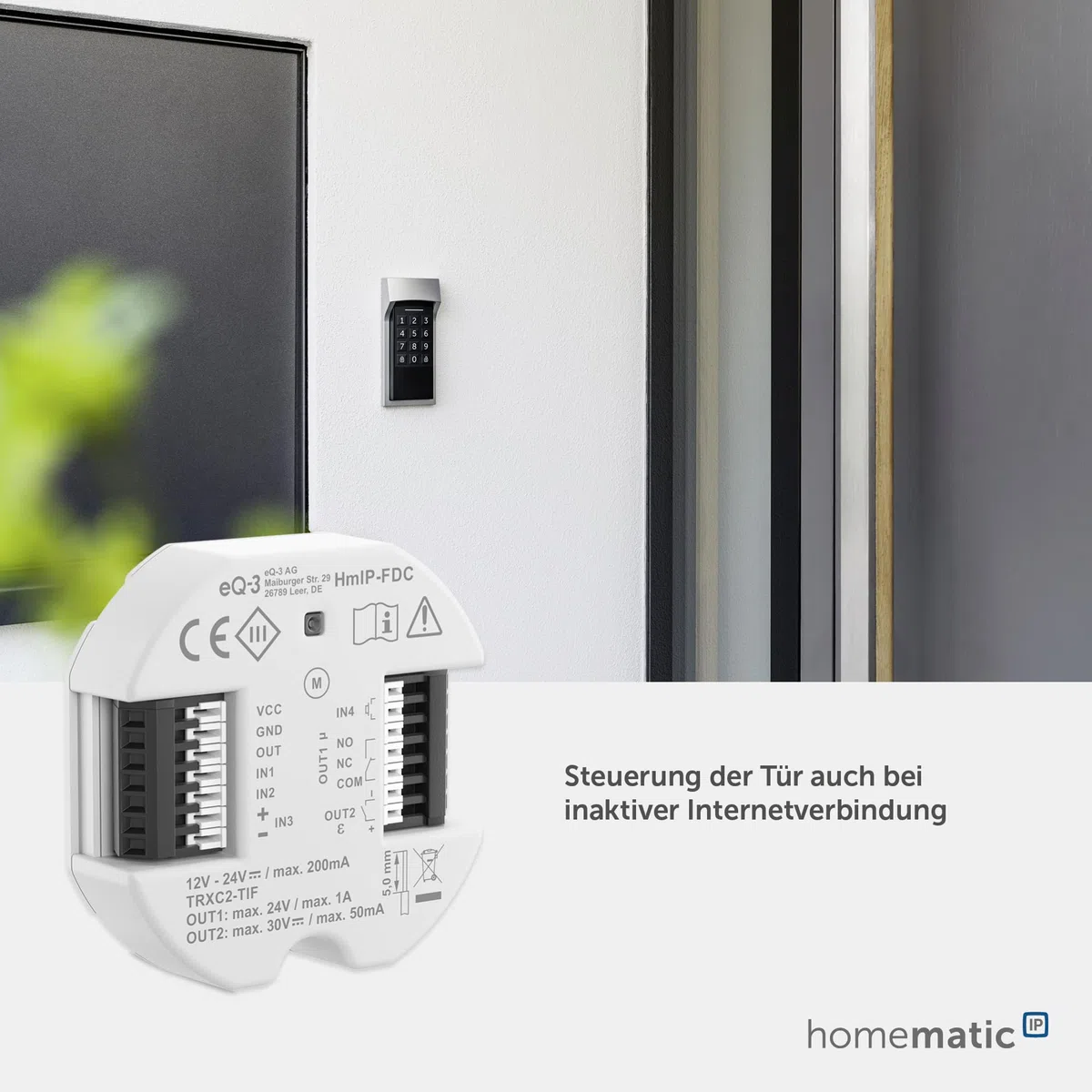 Homematic IP Smart Home Universal Türöffner Controller, 160811A0