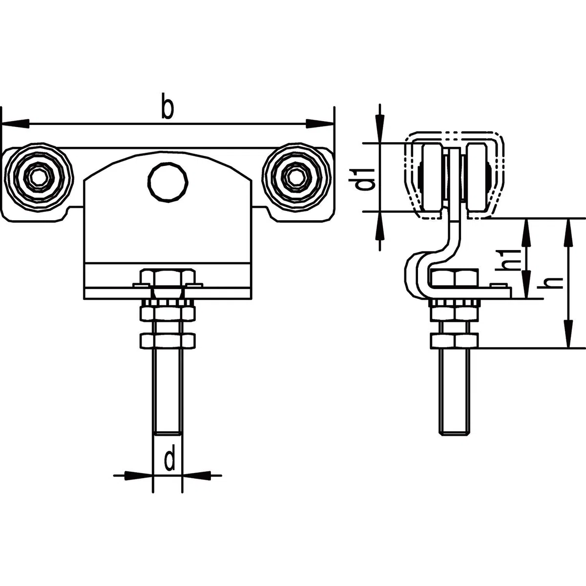 Format 4041518019852 59120 Rollapparat-91 591 f. Pro 500 STA galv. gelb verz. 300kg Helm