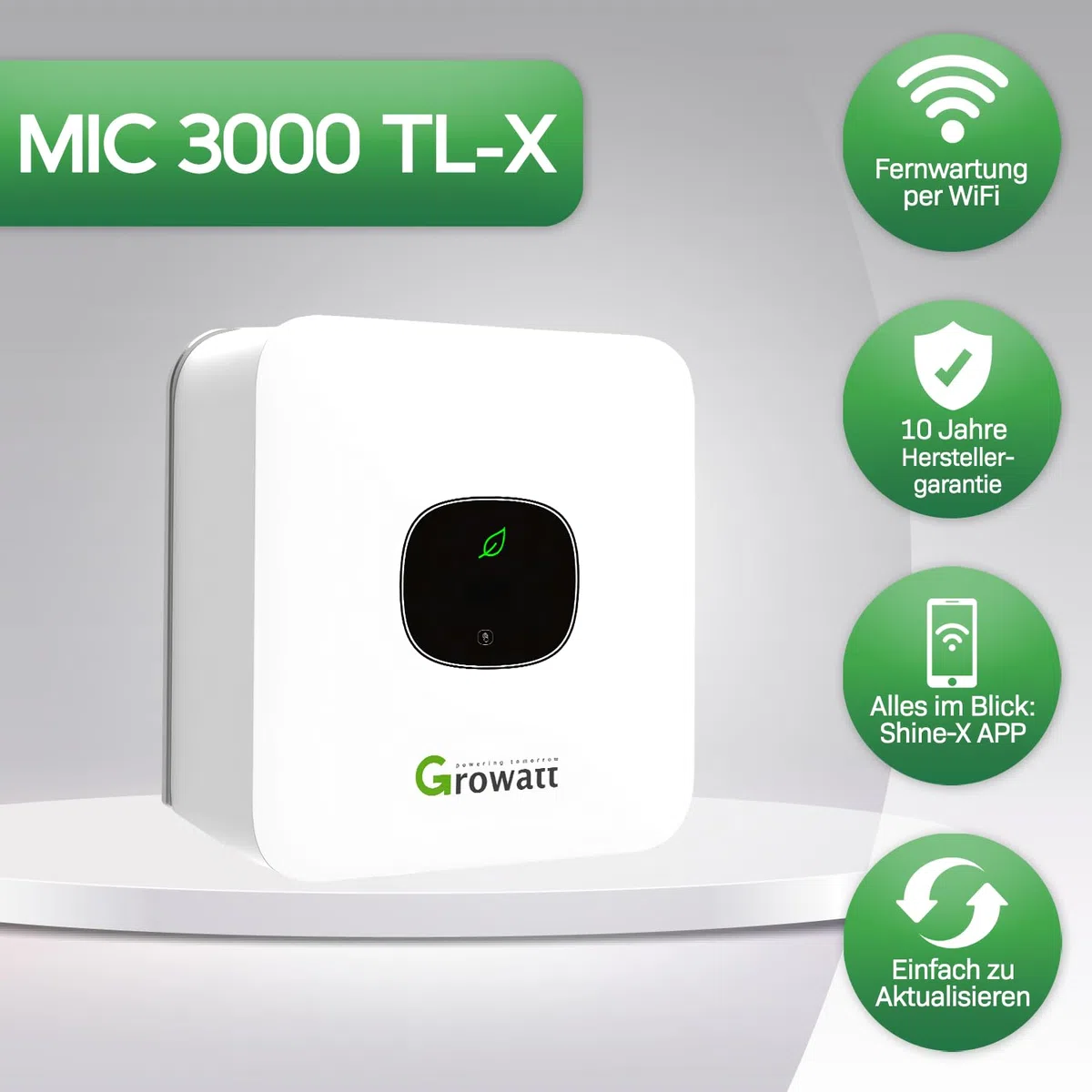 GROWATT MIC 3000TL-X Wechselrichter 3000w Inverter VDE Zulassung Photovoltaik