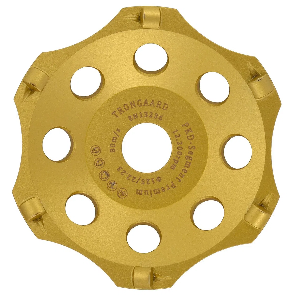 TRONGAARD PREMIUM PKD PCD Schleiftopf/Schleifteller 125MM / 22,23MM