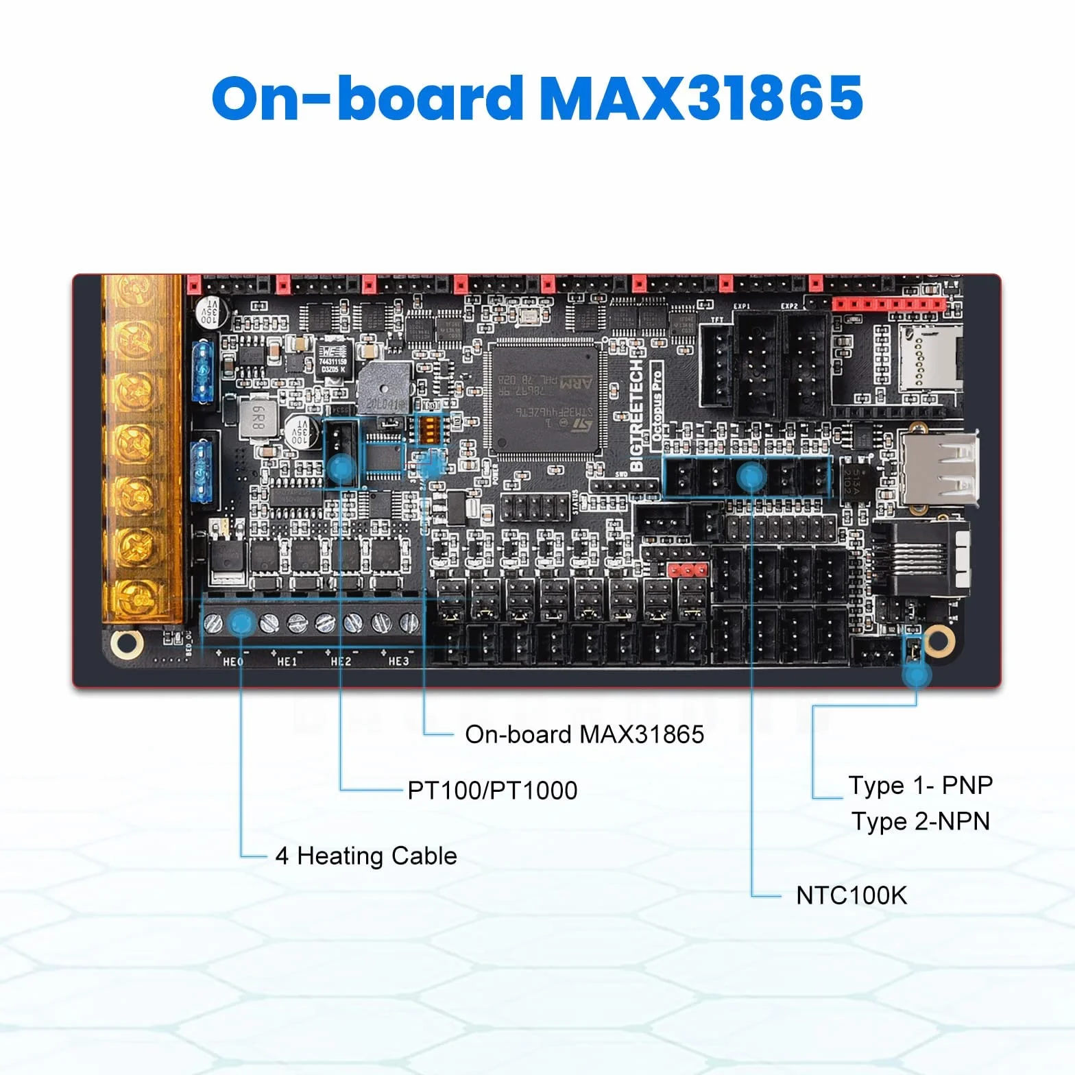 BIGTREETECH Octopus Pro V1.0.1(H723) 32bit Control Board Upgrade 550Hz STM32H723ZET6, Support Klipper Marlin High-Speed Printing 8 Stepper Motor Driver DIY & Raspberry Pi Operating Systems