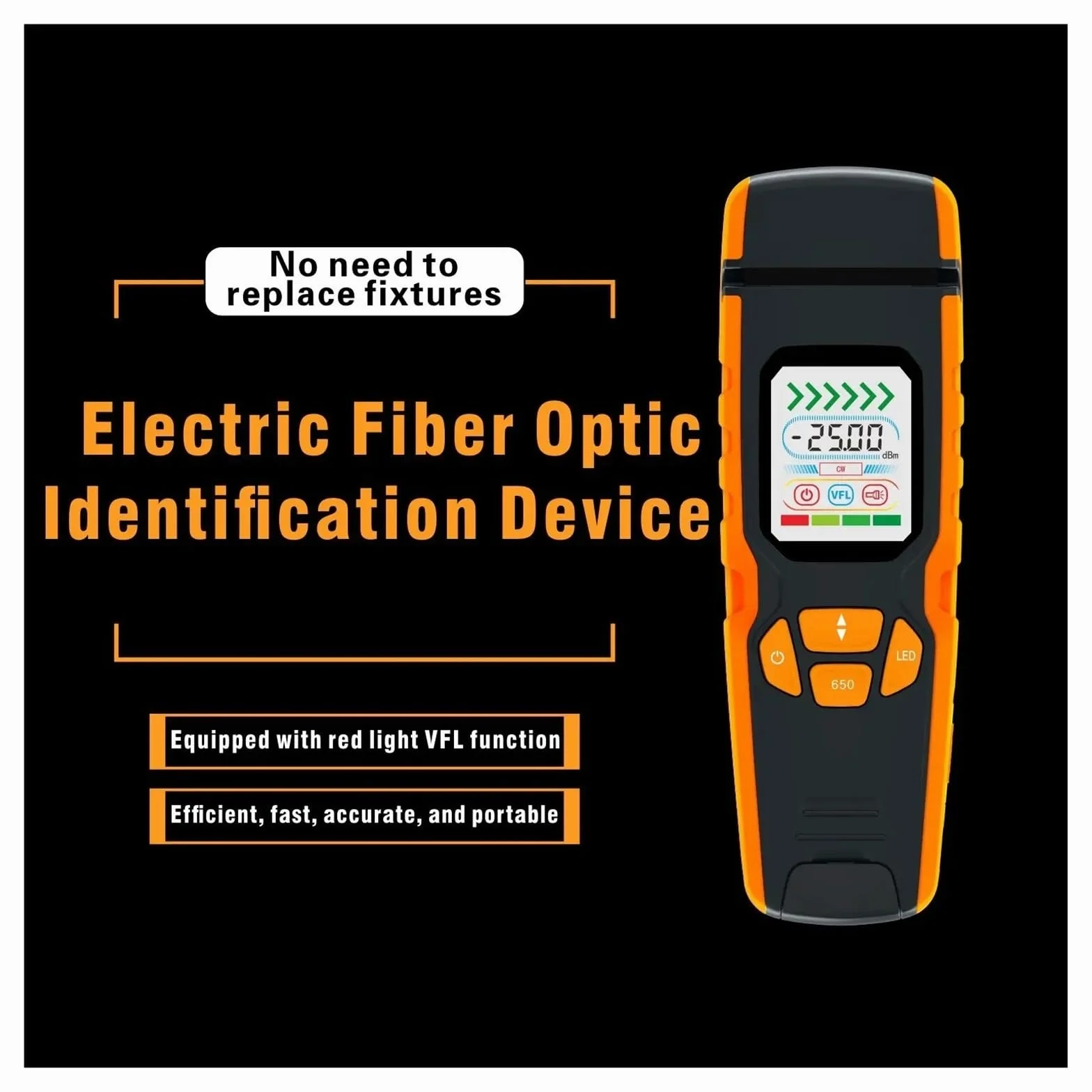 Glasfasertester One Step Electric Fiber Optic Identifier Live Fiber Optical Detector Mit Visueller Fehlerortung In 850–1700 Nm SM MM Stabile Lichtdurchlässigkeit