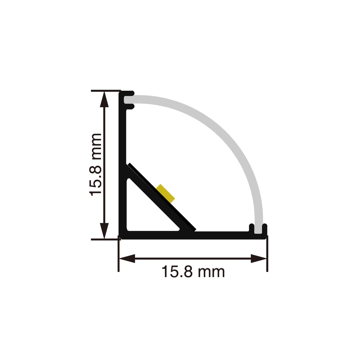 LED Eckprofil 2m x 5Stück V-Form 90 Grad Aluminium Schiene inkl. Diffusor und Halterung LED Aluminium Profil für Led-Streifen bis 10mm, Kanal für Ecke, Treppe, Schrank