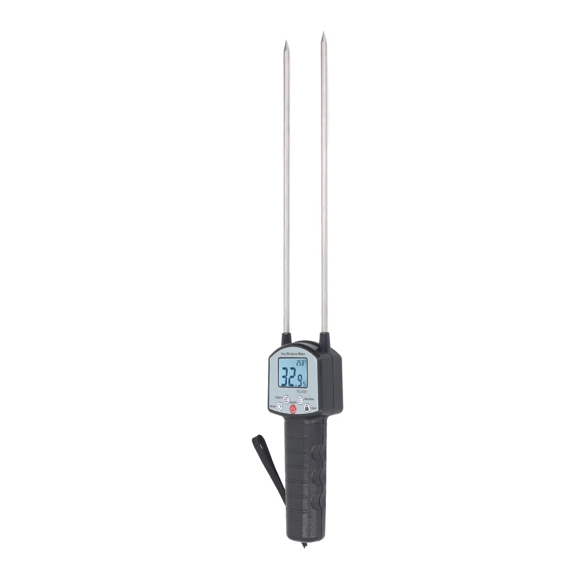Fabater Heu-Feuchtigkeitsmesser, Lange Sonde, 0–80% Digitaler Feuchtigkeitstester, Feuchtigkeitsmesser mit LED-Anzeige für Landwirte, Viehzüchter, Heuproduzenten