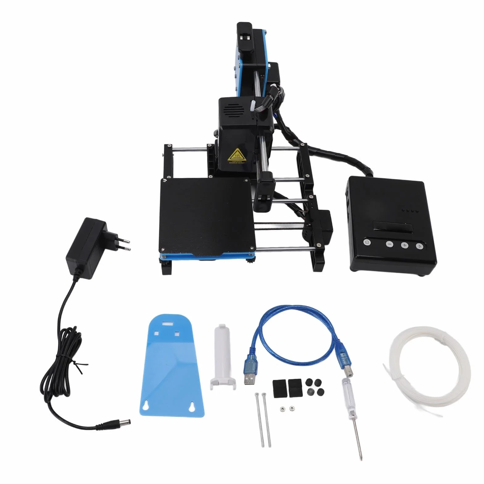 3D Drucker Klein3D-Drucker für Anfänger Unterstützt das Drucken mit Einem Mausklick, 3D-Druckmaschinen mit PLA Filament 10-40mm/s Druckgröße 100x100x100mm (EU -Stecker)