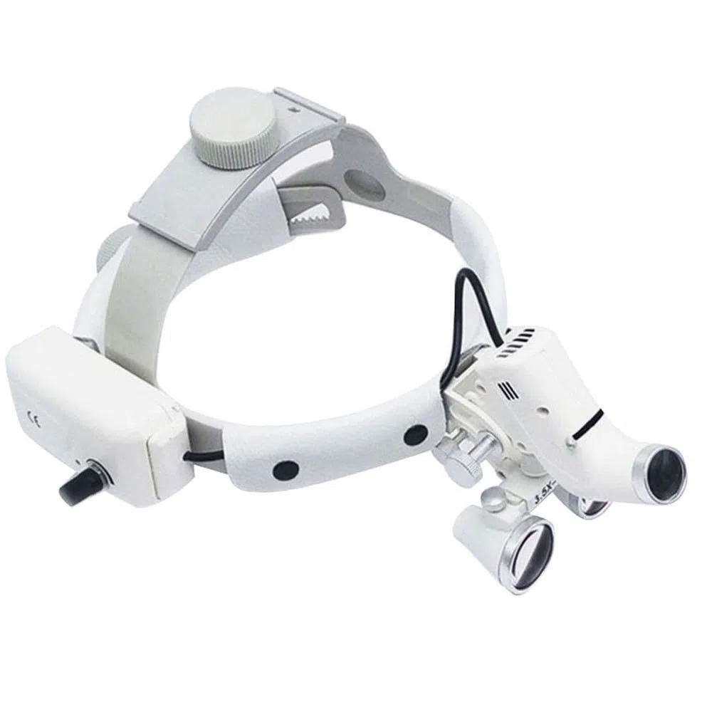 bonew-Oral Dental Fernglas Lupen Chirurgischer Glas Lupe + LED Scheinwerfer 3,5 x 280–380 mm