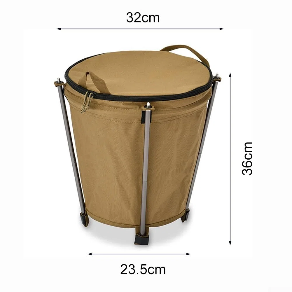 Leichter zusammenklappbarer Camping-Mülleimer, 20 Liter Fassungsvermögen, mit Oxford-Material für Picknick- und Grillabfallsammlung