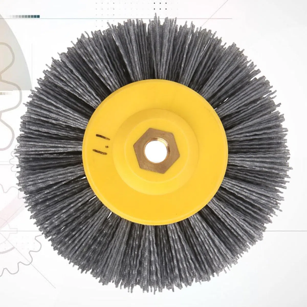 Polierbürste aus Nylon für Entgratung und Oxidschichtentfernung | Silber, Geeignet für Bearbeitungsprozess und Elektromühle, Praktische Reinigungslösung für Beschichtungen