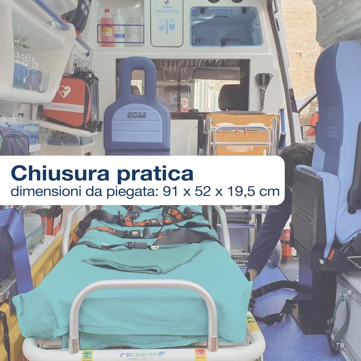 PVS - Tragbahre mit 2 Rädern, ideal für den Transport von Patienten an unwegsamen Orten, 34060